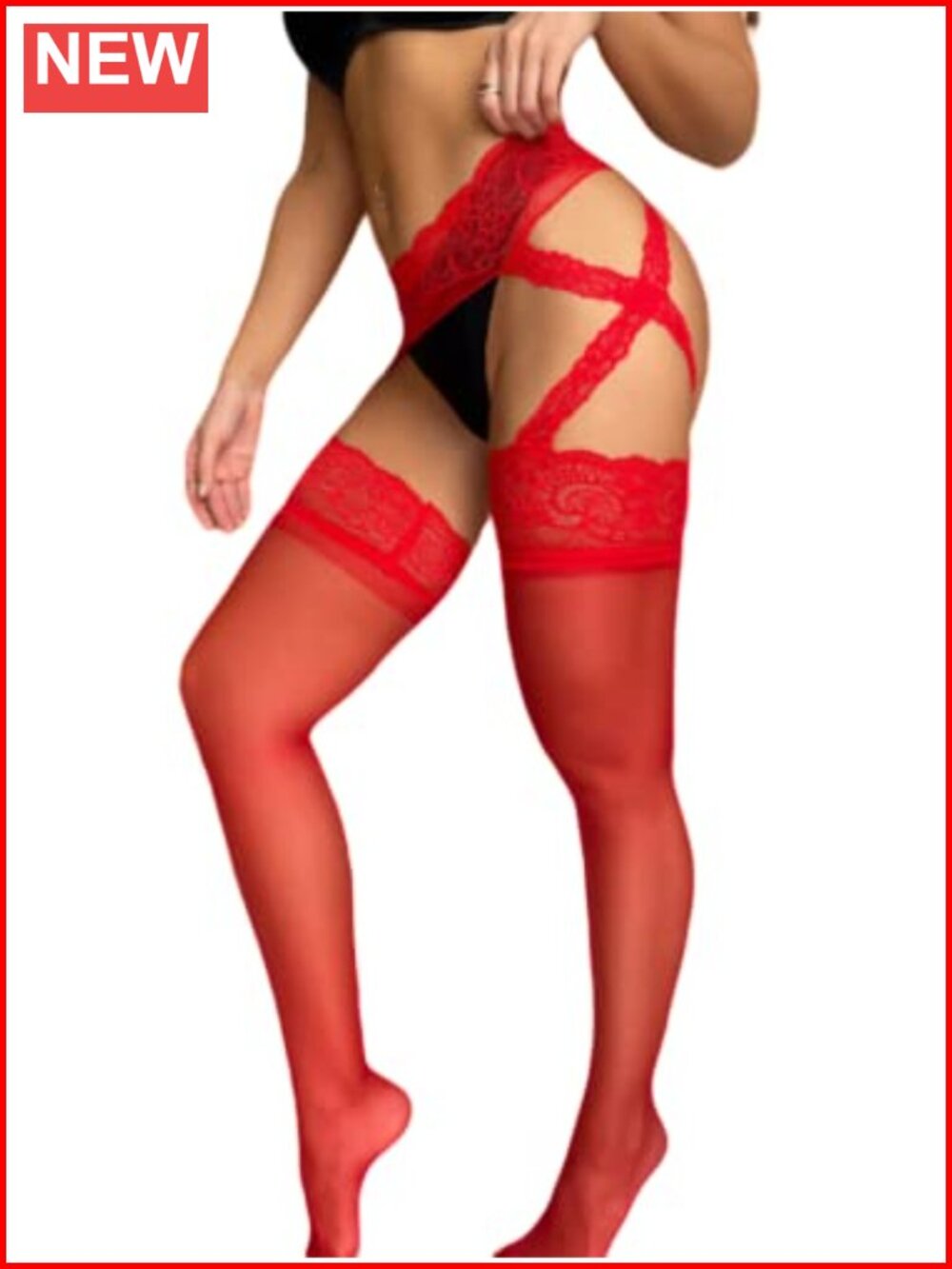 Women's Fishnet Stockings Lace Tights Suspender Pantyhose One Size
